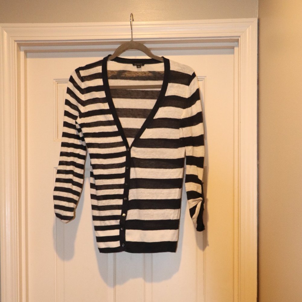 Ann Taylor Striped Cardigan Sweater